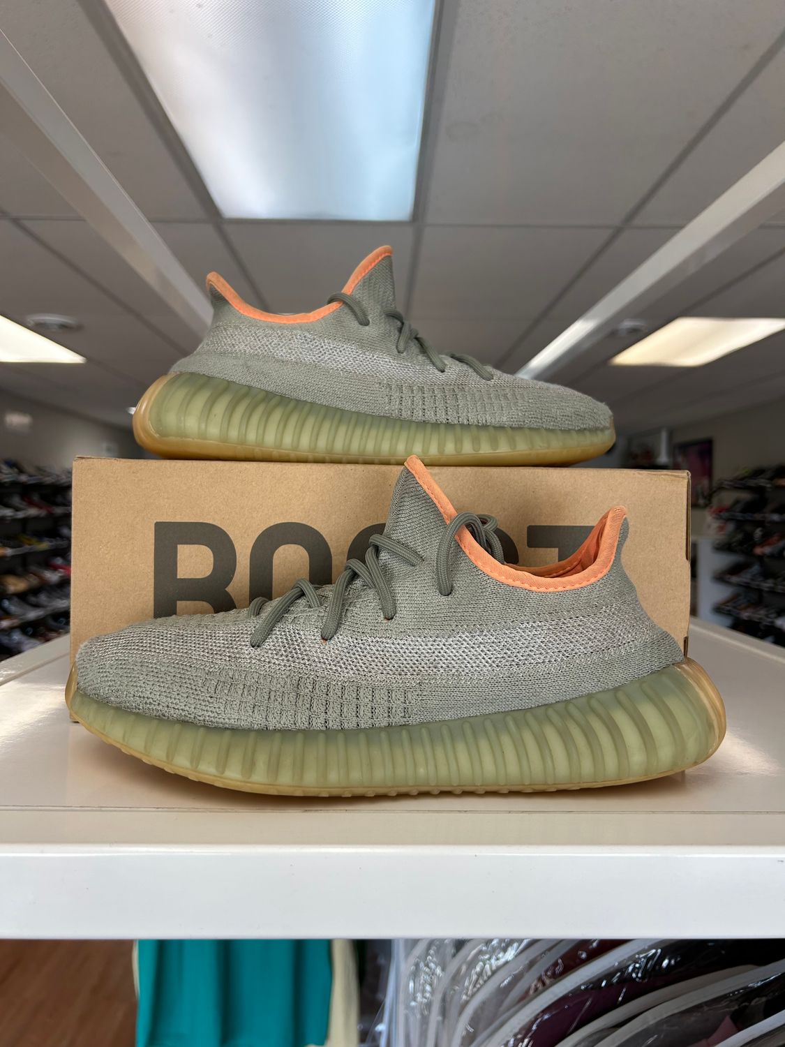 PO ADIDAS YEEZY 350 V2 DESERT SAGE SIZE 7.5