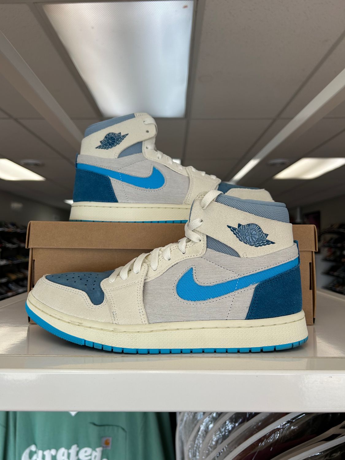 PO AIR JORDAN 1 HIGH ZOOM AIR CMFT 2 DARK POWDER BLUE  SIZE 8.5