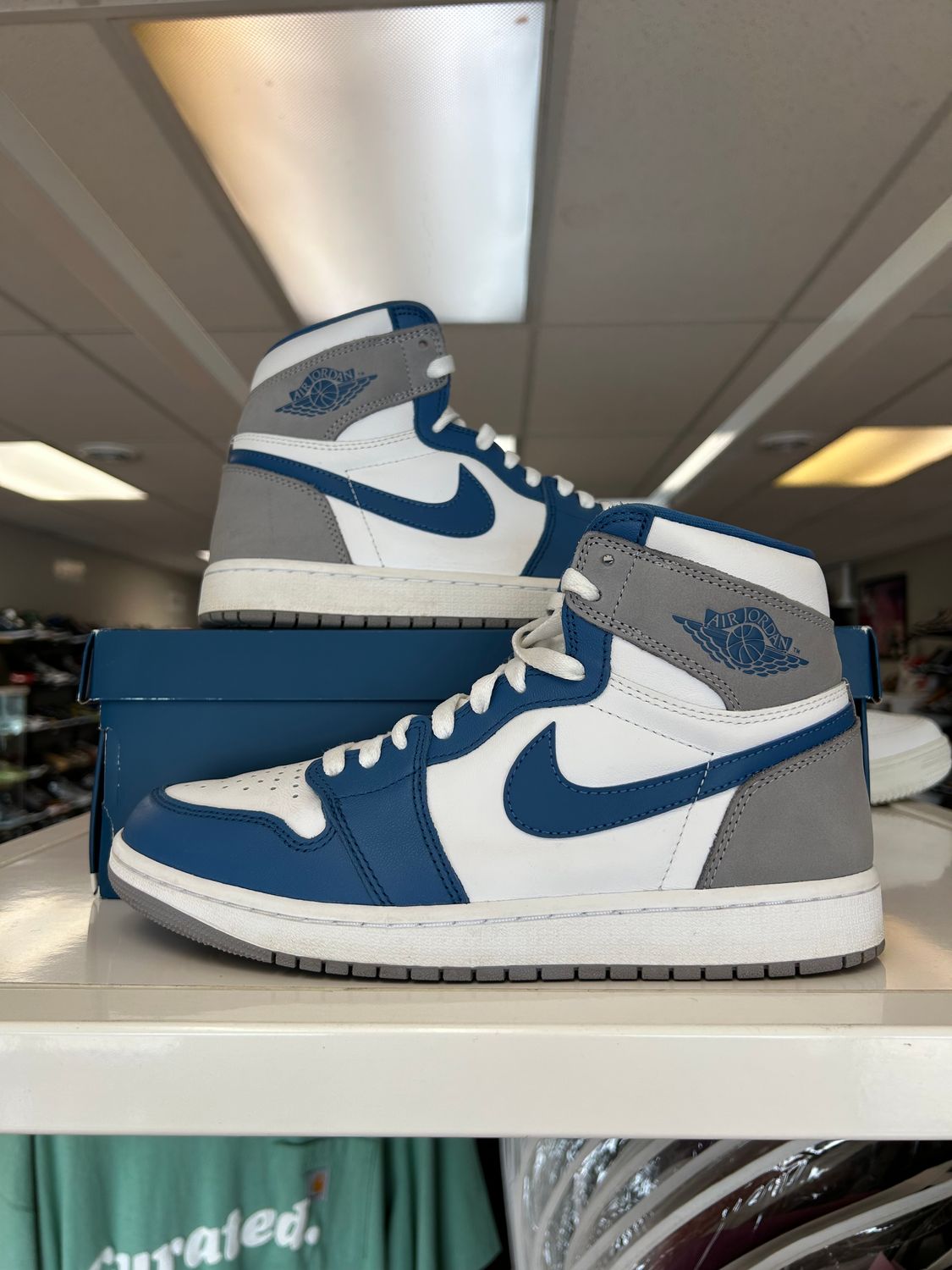 PO2 AIR JORDAN 1 TRUE BLUE SIZE 9