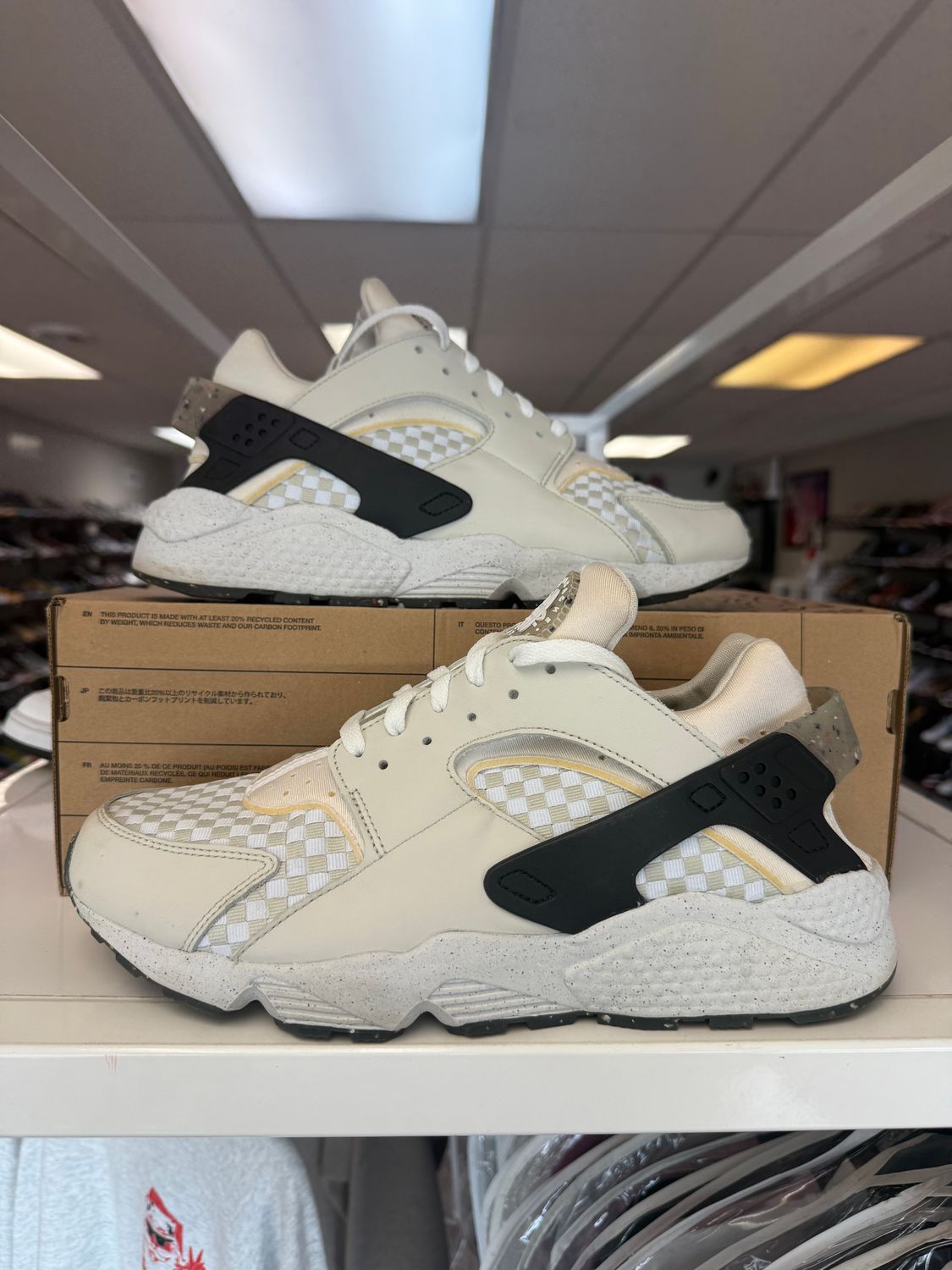 PO NIKE AIR HUARACHE CRATER PREMIUM LIGHT BONE WHITE SIZE 12