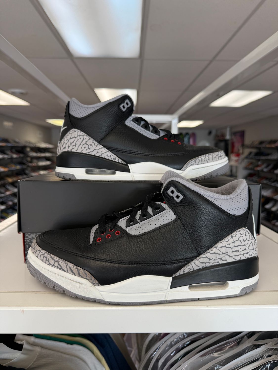 PO AIR JORDAN 3 BLACK CEMENT SIZE 9