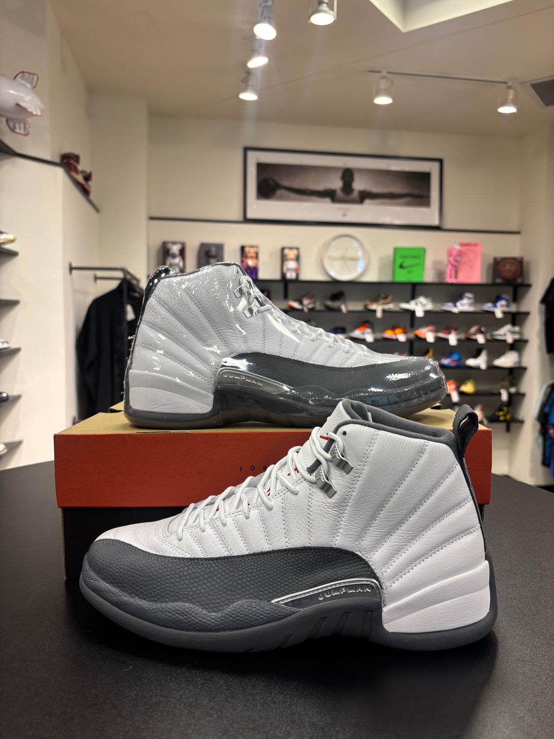NEW AIR JORDAN 12 WHITE DARK GREY 