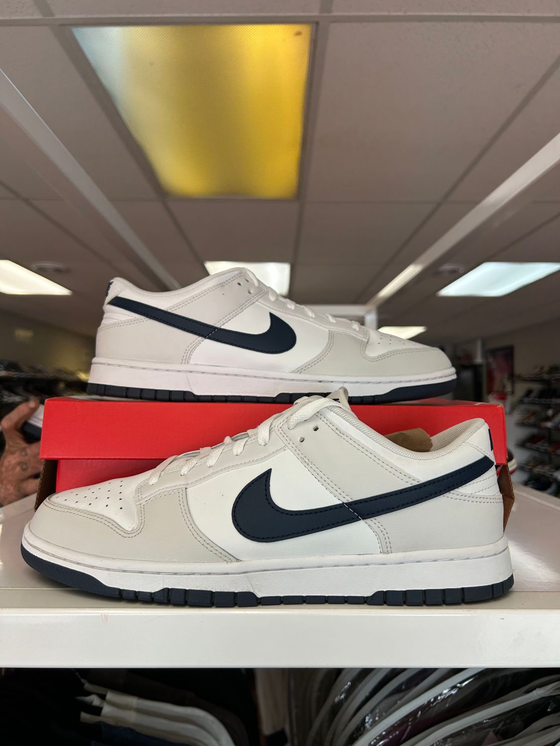 PO NIKE DUNK LOW WHITE MIDNIGHT NAVY SIZE 11.5