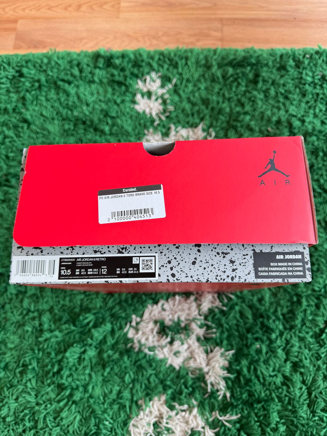 PO AIR JORDAN 6 TORO BRAVO SIZE 10.5