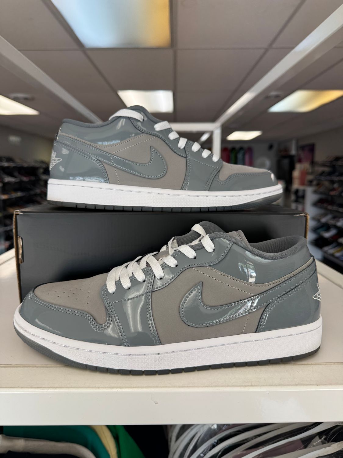 PO AIR JORDAN 1 LOW SE MEDIUM GREY COOL GREY WHITE SIZE 9