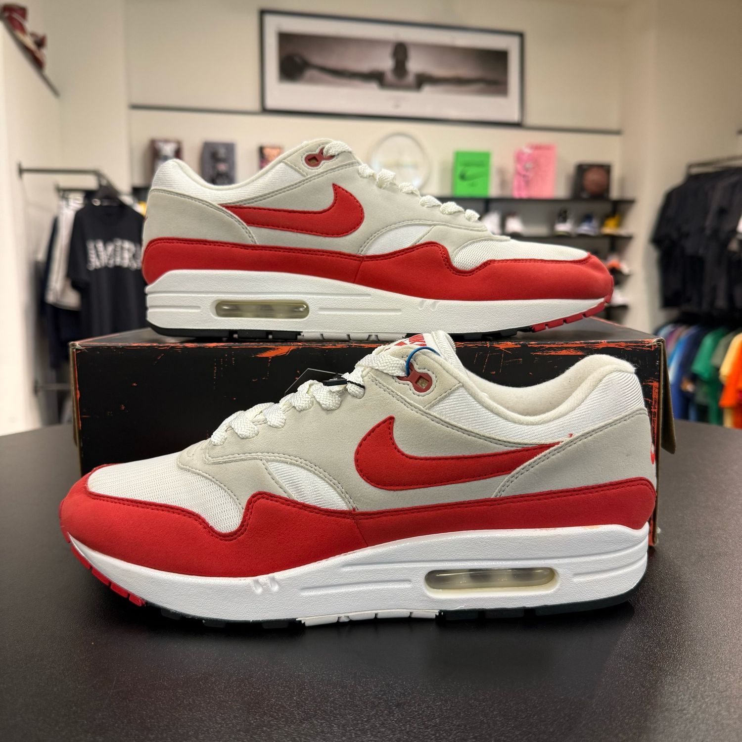 PO NB NIKE AIR MAX 1 ANNIVERSARY RED (2017) SIZE 10.5