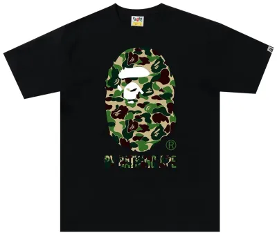 BAPE ABC CAMO BY BATHING APE TEE BLACK/GREEN