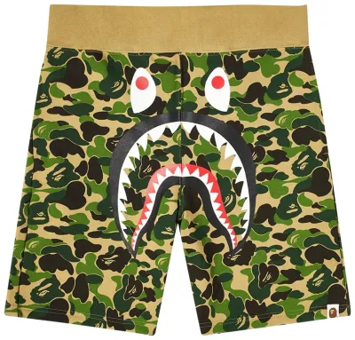 NEW BAPE ABC CAMO SHARK SHORTS GREEN SIZE XL