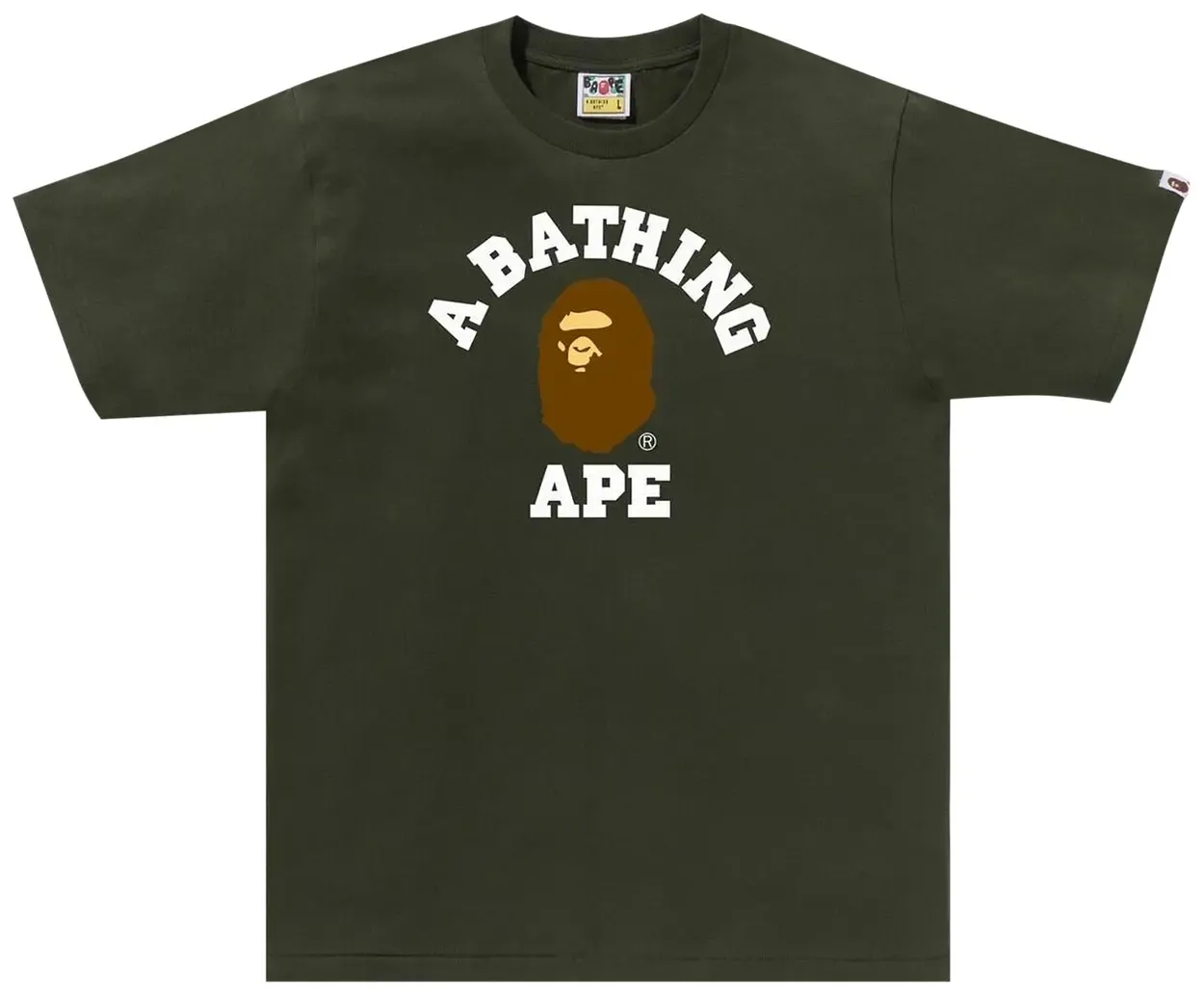 BAPE COLLEGE TEE OLIVE