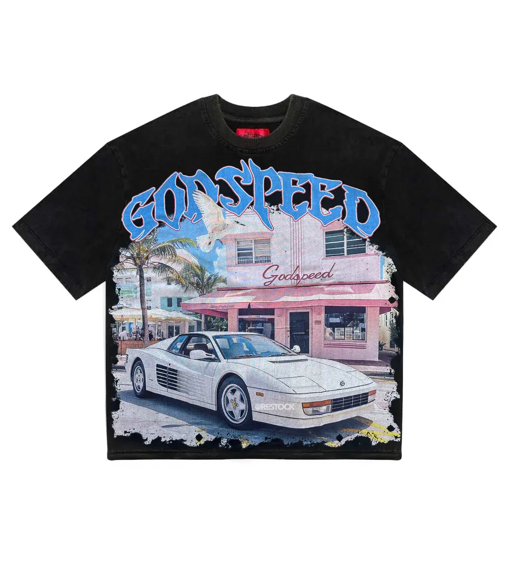 NEW GODSPEED ART MIAMI RARRI TEE BLACK