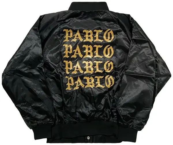 KANYE WEST SAINT PABLO BOMBER JACKET BLACK SIZE XL