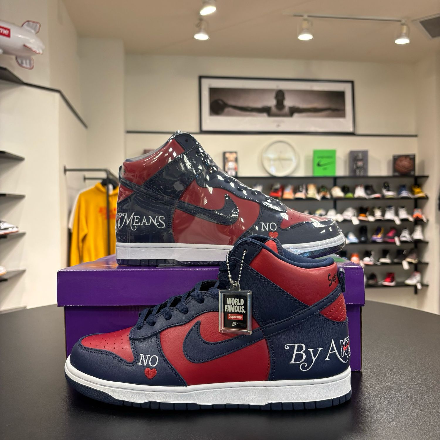 NEW NIKE SB DUNK HIGH SUPREME BY ANY MEANS NAVY