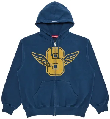 NEW SUPREME WINGS ZIP UP HOODED SWEATSHIRT