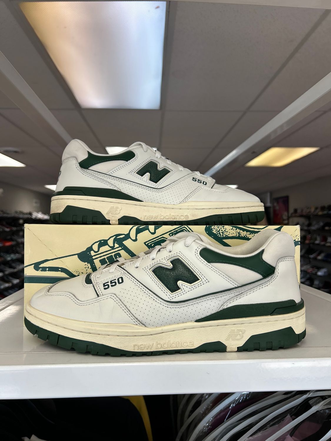 PO NEW BALANCE 550 AIME LEON DORE WHITE GREEN SIZE 13