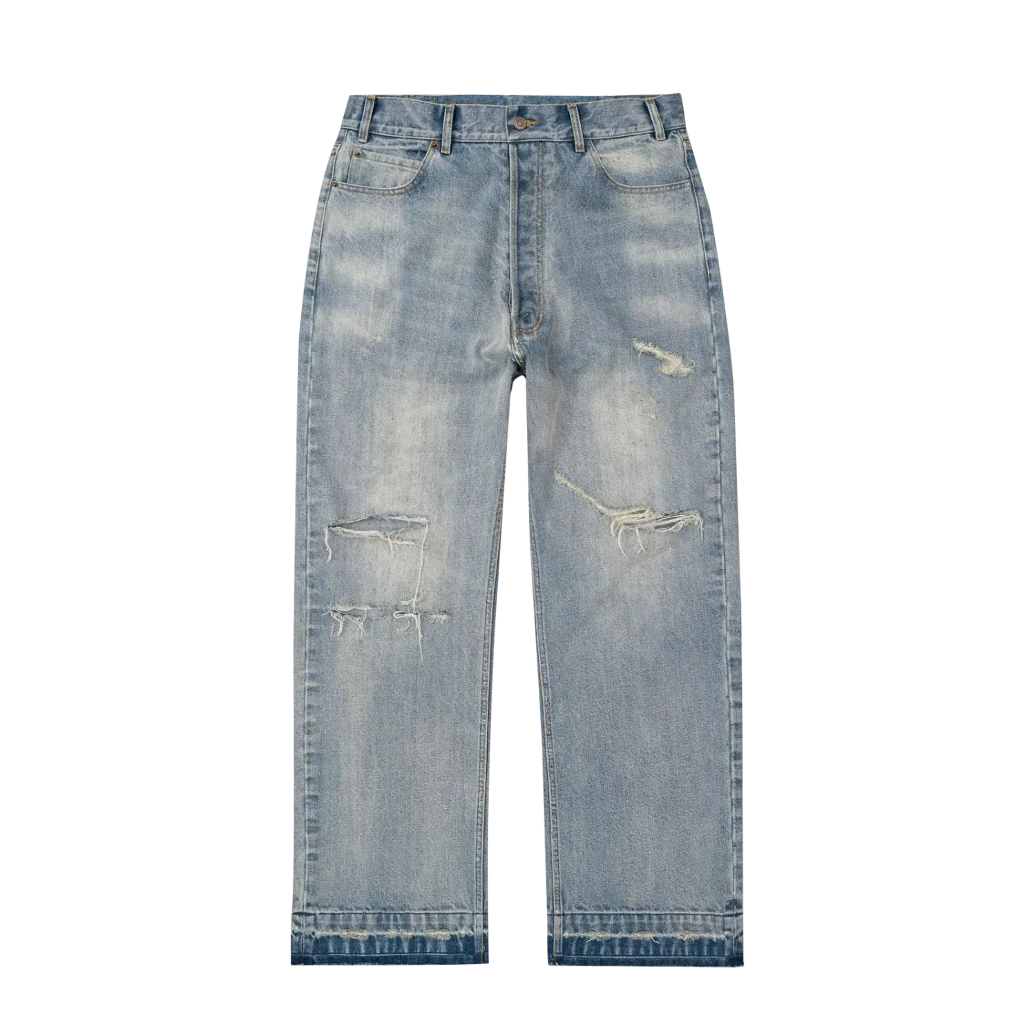 NEW BRAVEST STUDIOS THRASHED BAGGY JEANS