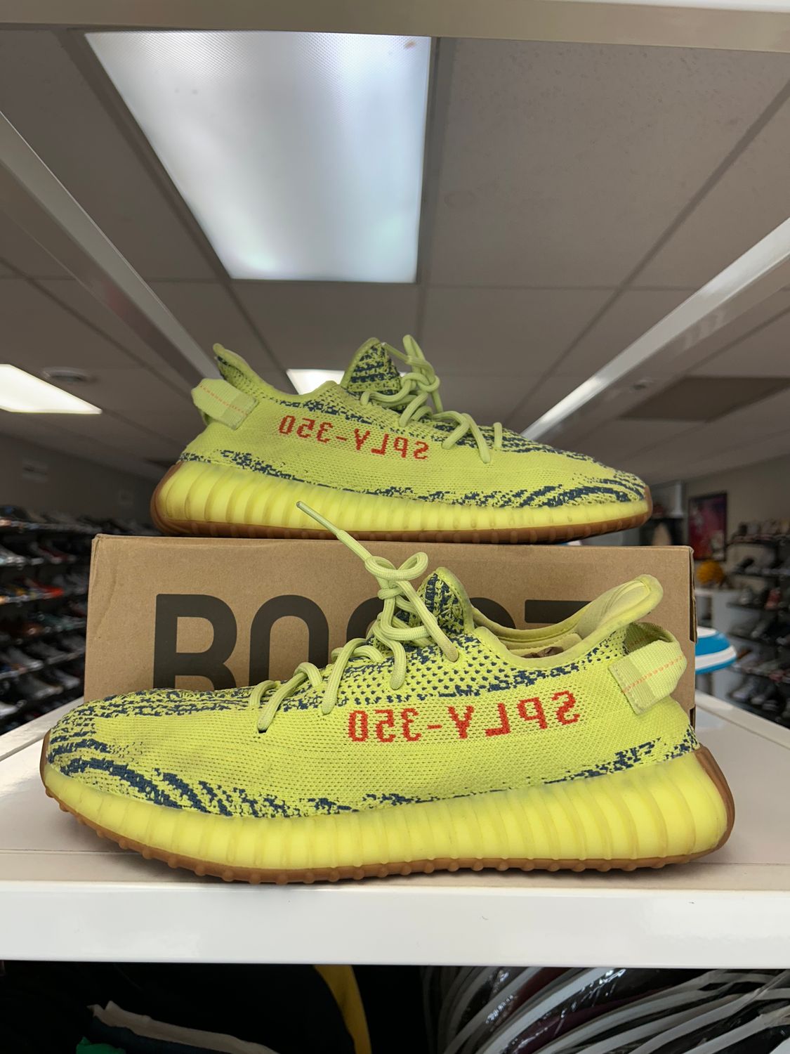 PO ADIDAS YEEZY BOOST 350 V2 SEMI FROZEN YELLOW SIZE 12