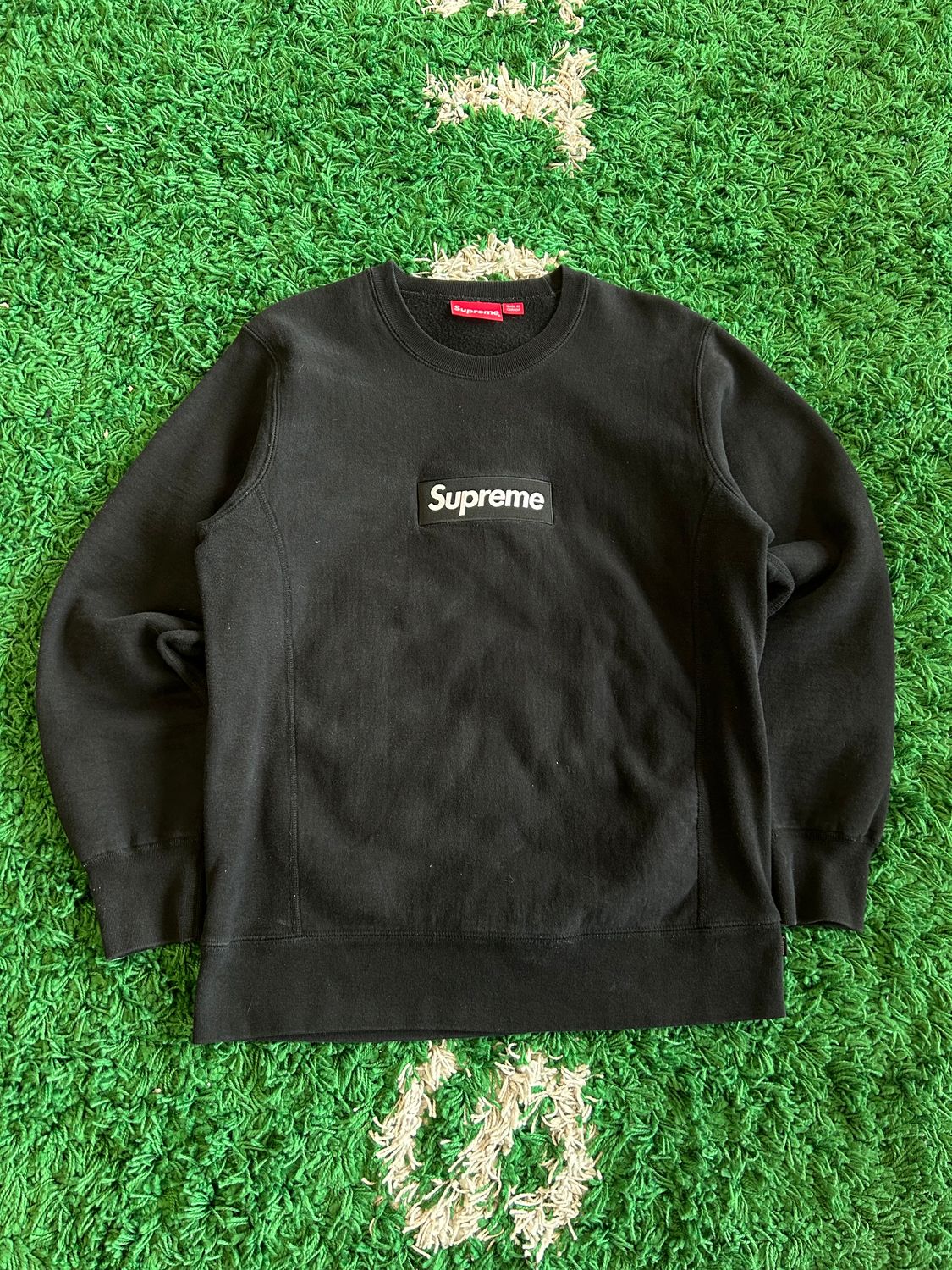PO SUPREME BOX LOGO CREWNECK BLACK (FW22) SIZE M