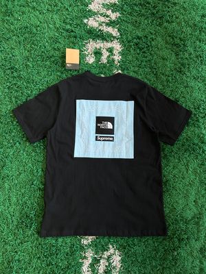 NEW SUPREME THE NORTH FACE BANDANA TEE BLACK