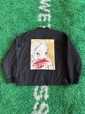 PO SUPREME X RITA ACKERMANN MUGSHOT WORK CREW JACKET SIZE XL