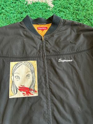 PO SUPREME X RITA ACKERMANN MUGSHOT WORK CREW JACKET SIZE XL