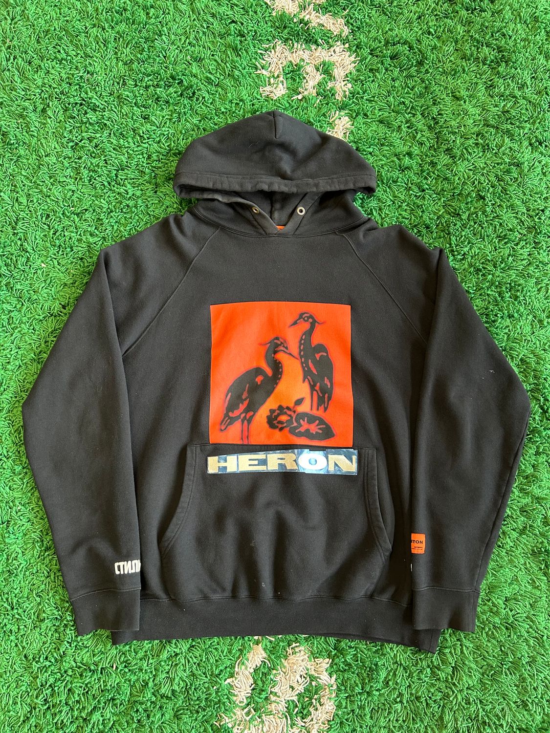 PO HERON PRESTON LOGO PRINTED HOODIE SIZE L
