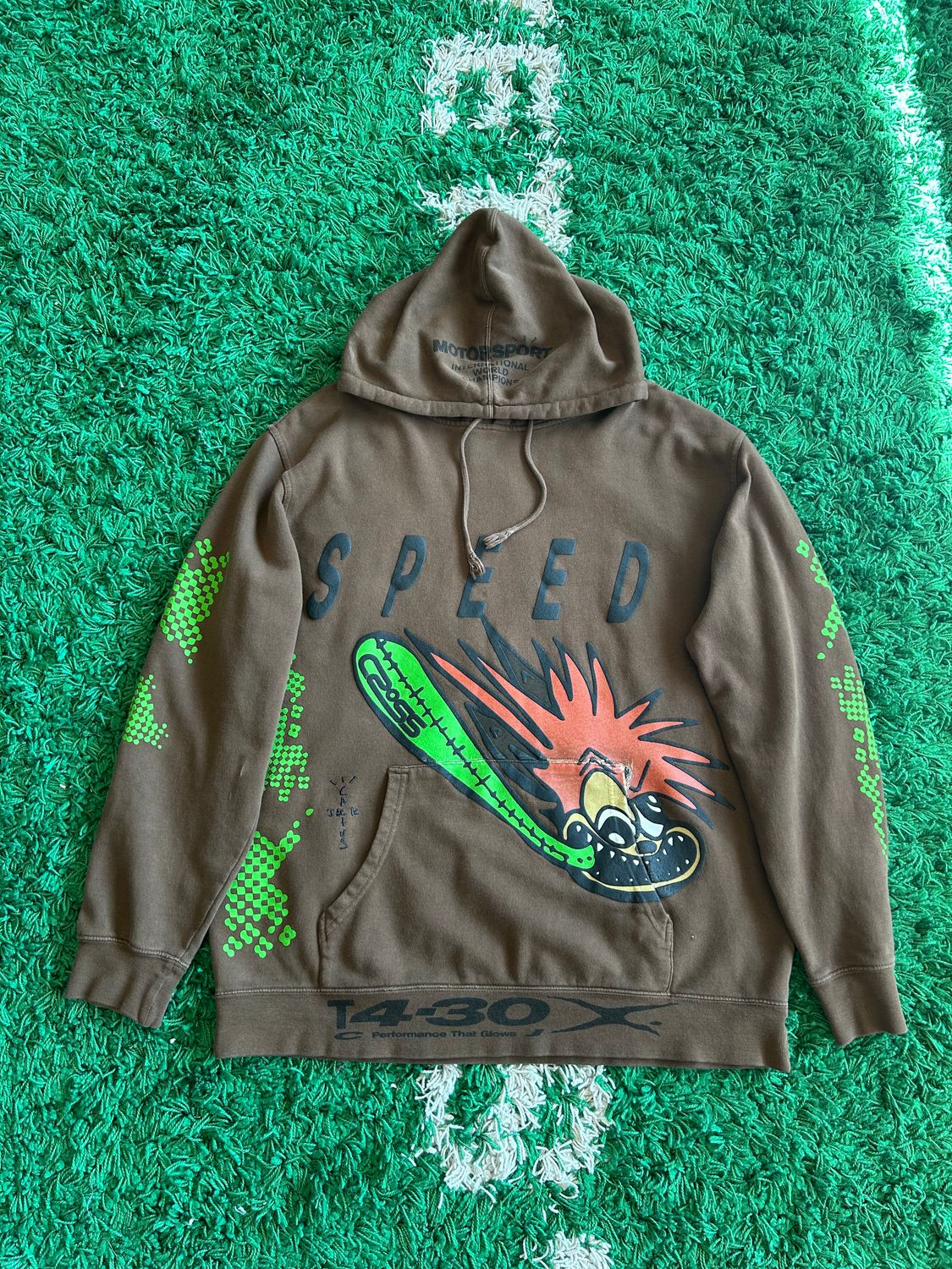 PO TRAVIS SCOTT CACTUS JACK SPEED HOODIE BROWN SIZE L