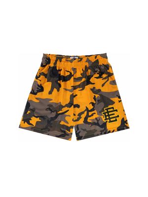 NEW ERIC EMANUEL EE BASIC SHORTS YELLOW/BLACK CAMO SIZE XL