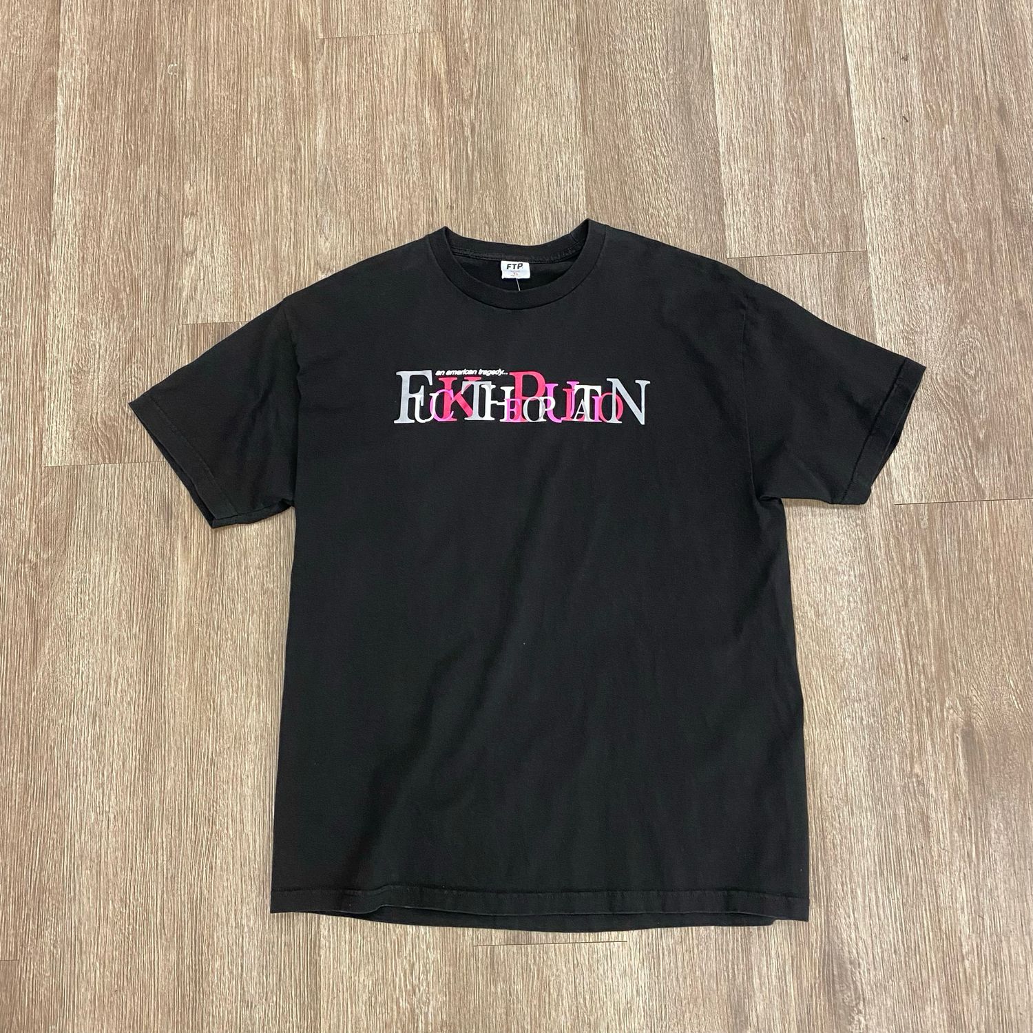 PO FTP AMERICAN TRAGEDY TEE BLACK XL