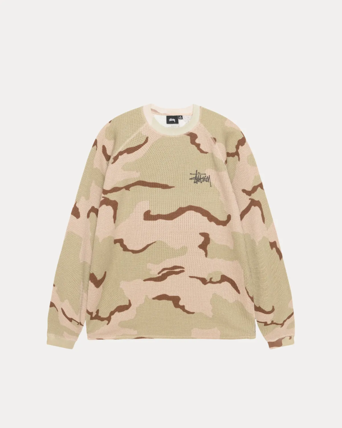 STUSSY RAGLAN THERMAL SAND CAMO