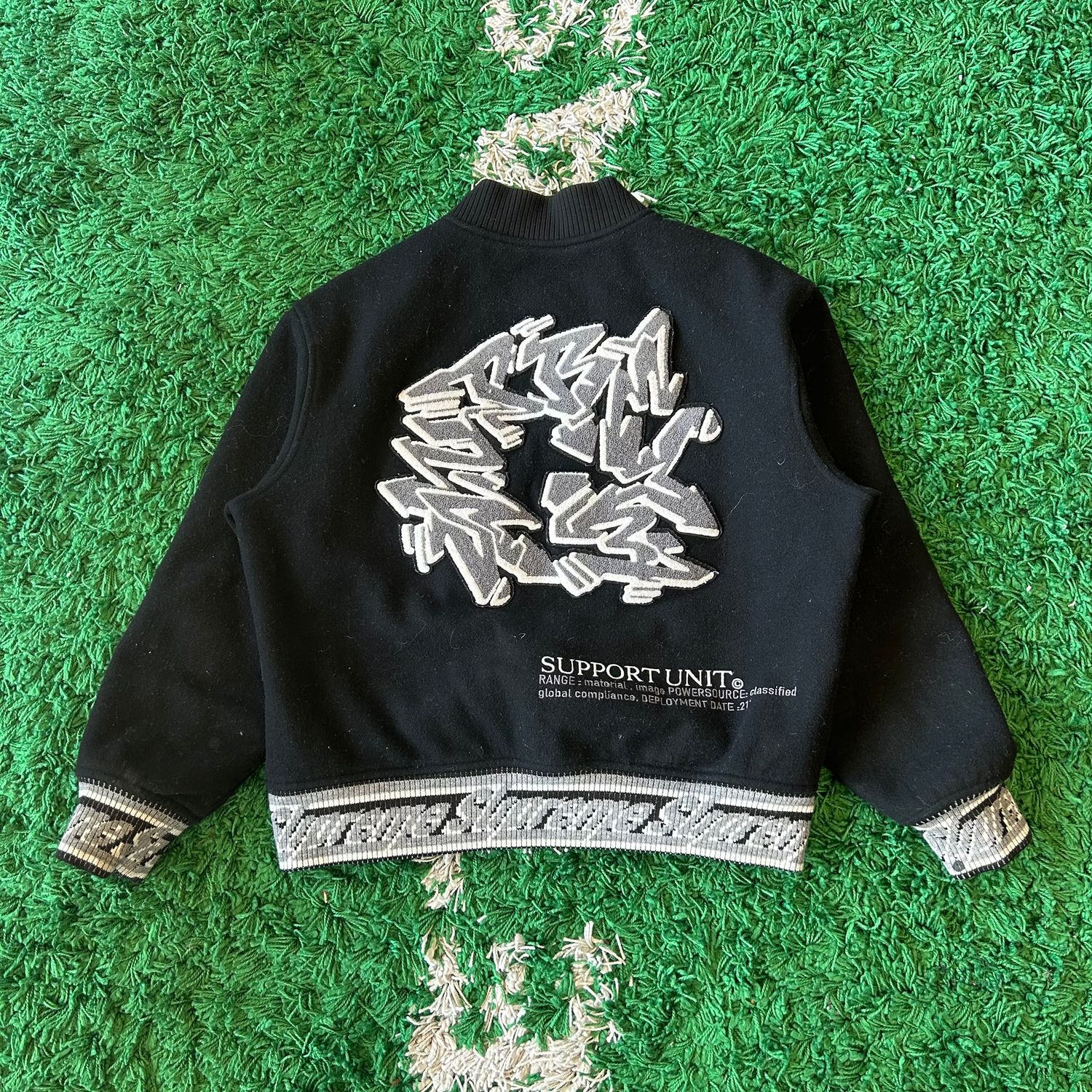 PO SUPREME SUPPORT UNIT VARSITY JACKET BLACK SIZE M