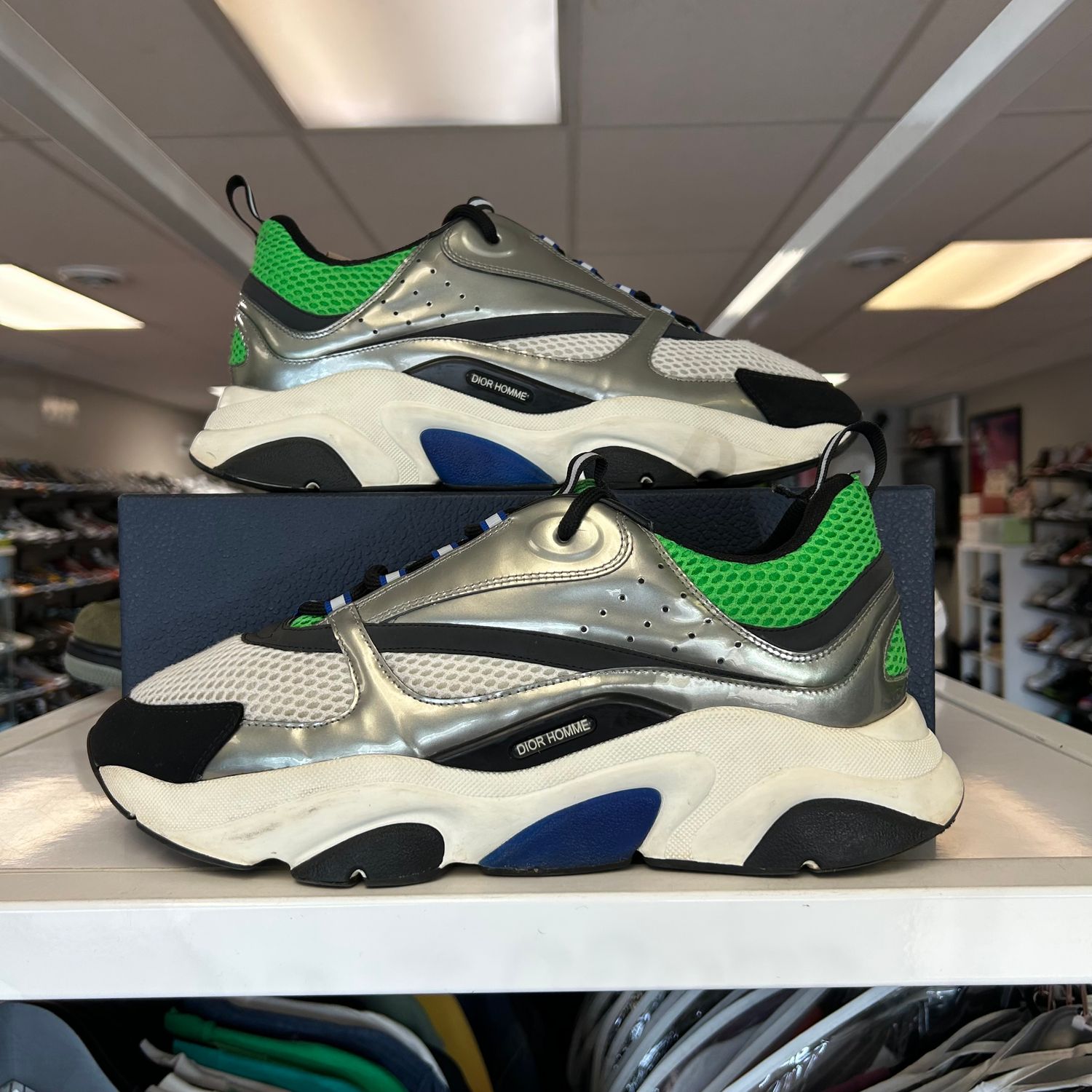 PO DIOR B22 GREEN SILVER SIZE 45