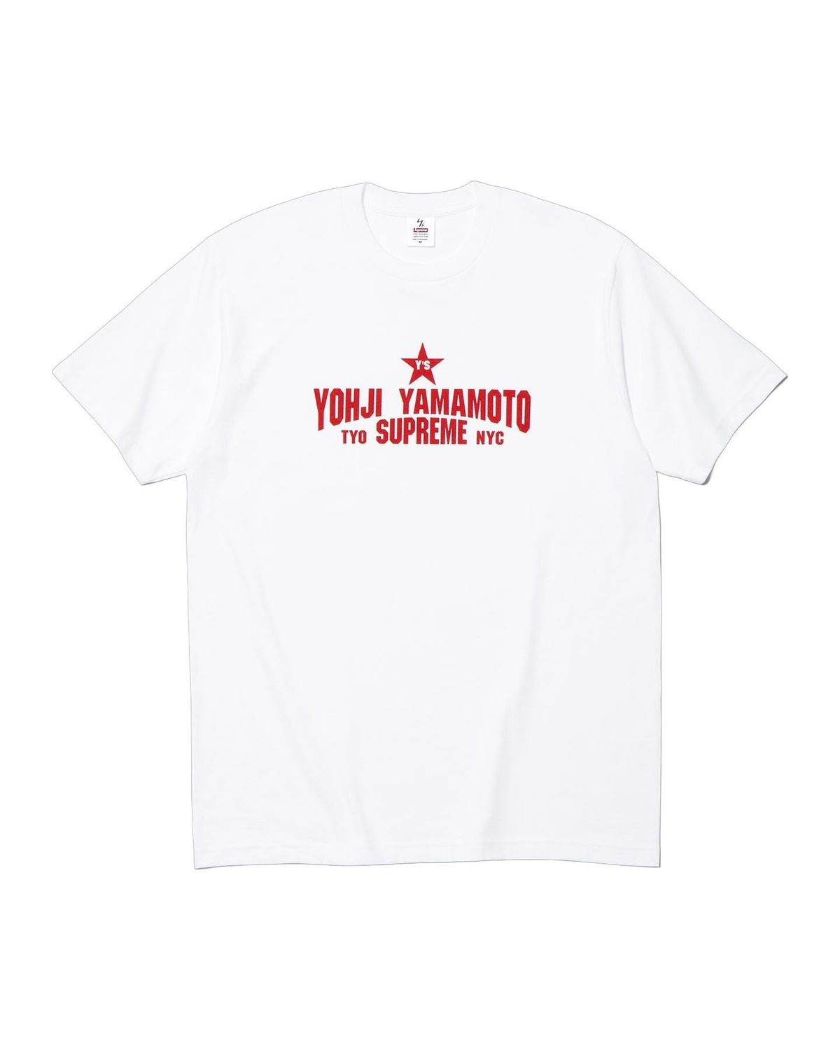 NEW SUPREME YOHJI YAMAMOTO STAR TEE WHITE