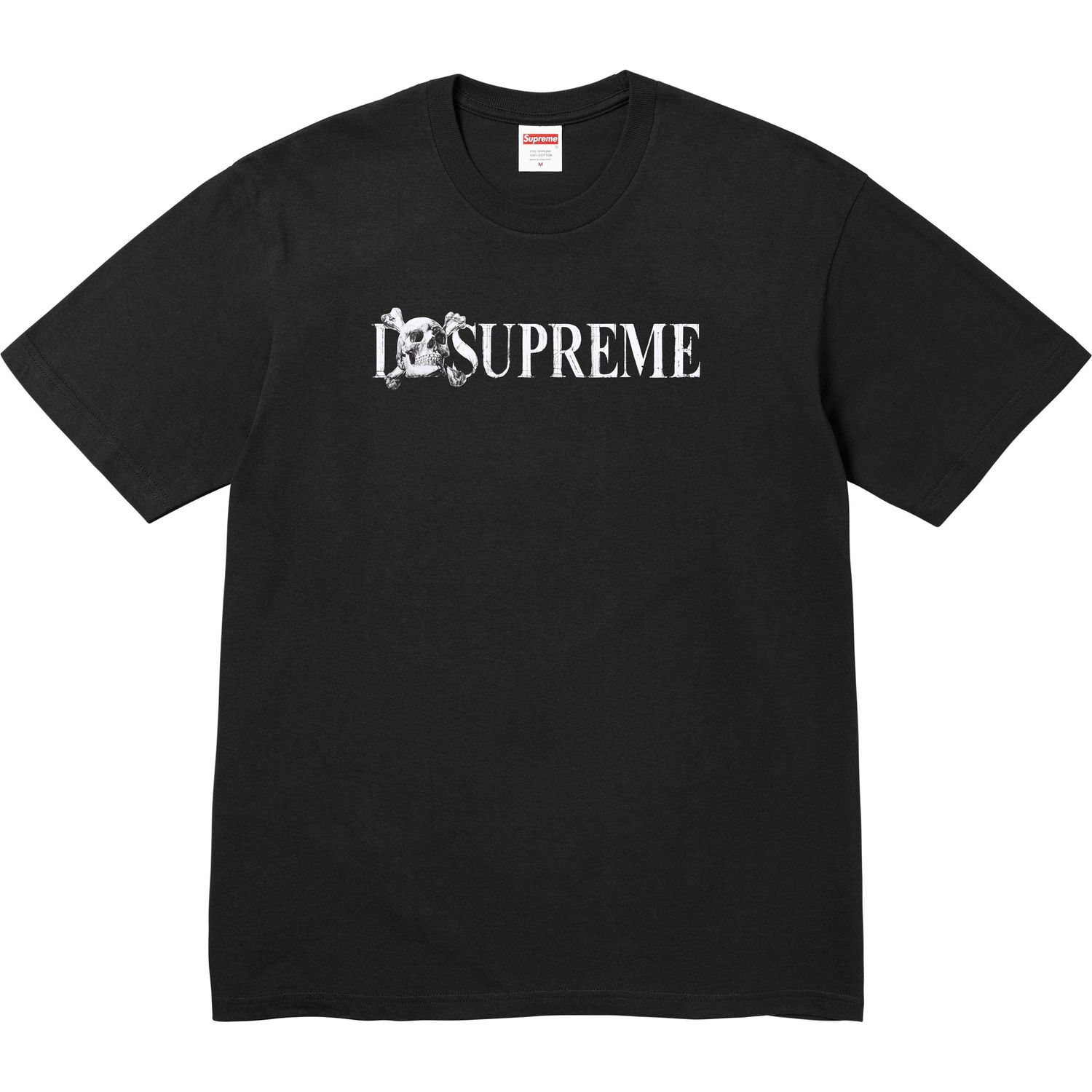 NEW SUPREME SKULL TEE BLACK