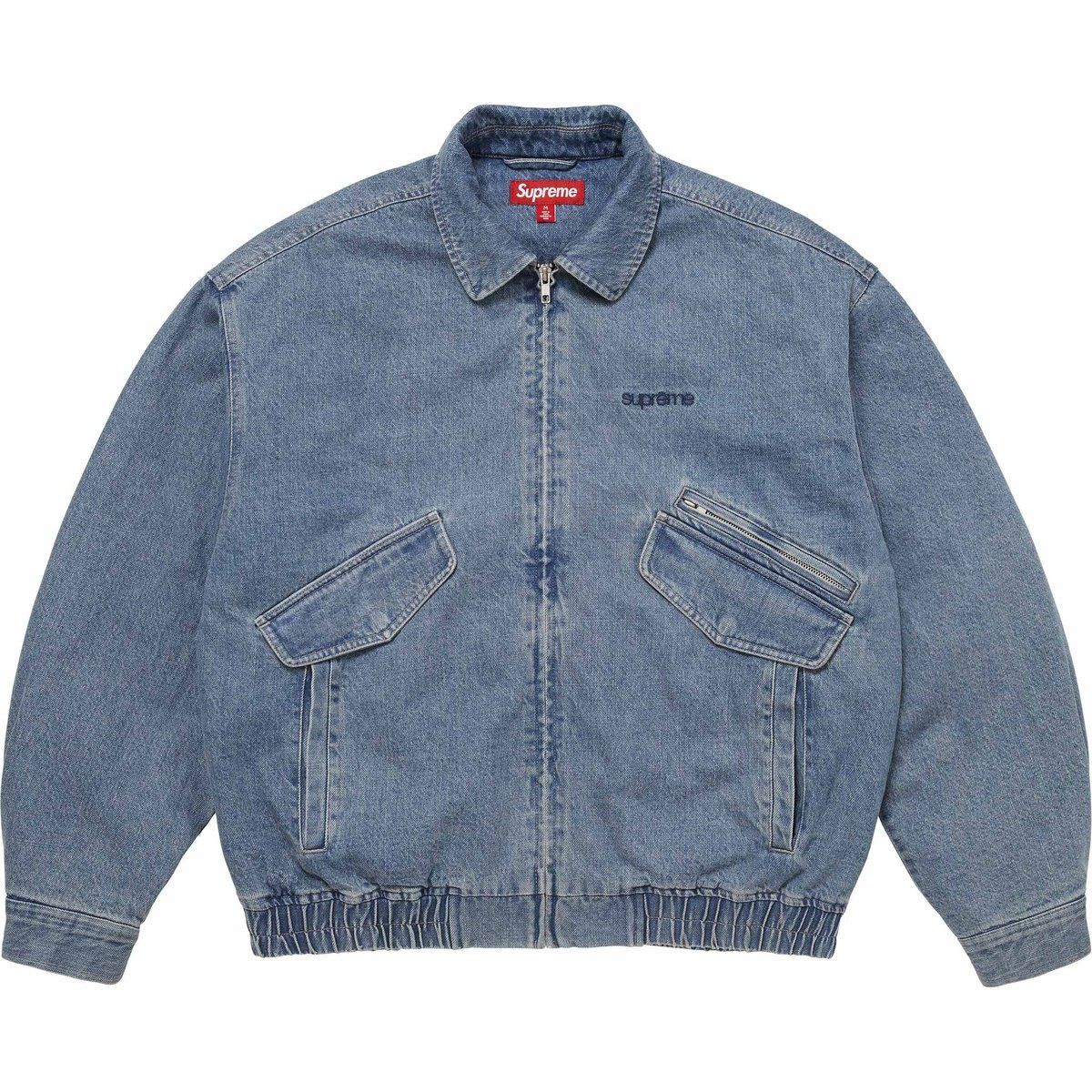NEW SUPREME HOODED UTILITY JACKET DENIM