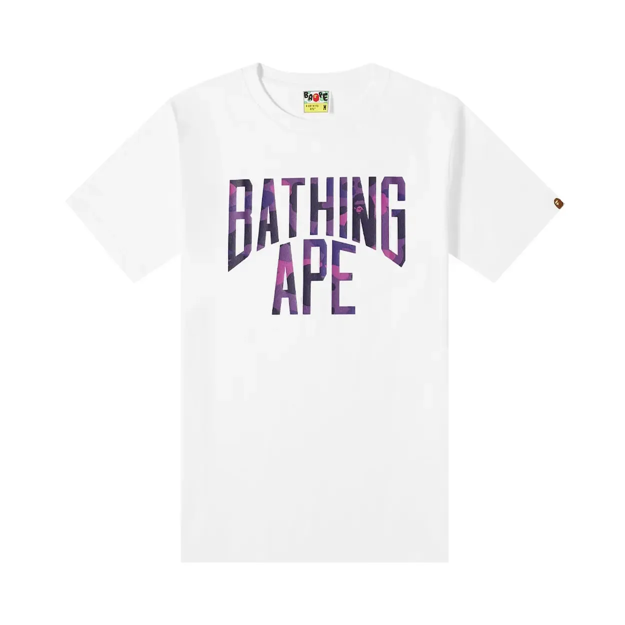 NEW BAPE COLOR CAMO NYC LOGO GREY/PURPLE TEE