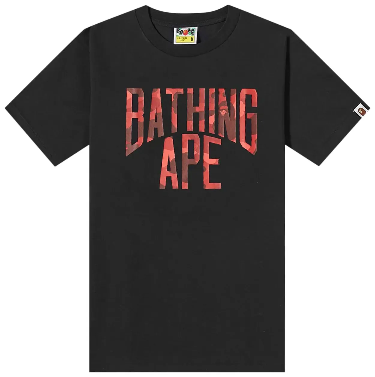 NEW BAPE COLOR CAMO NYC LOGO BLACK/RED TEE
