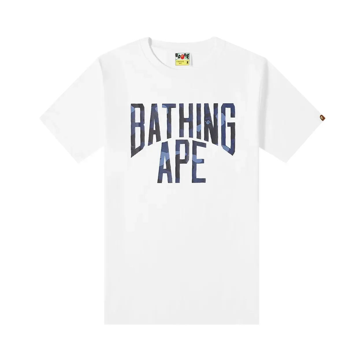 NEW BAPE COLOR CAMO NYC LOGO WHITE/NAVY TEE