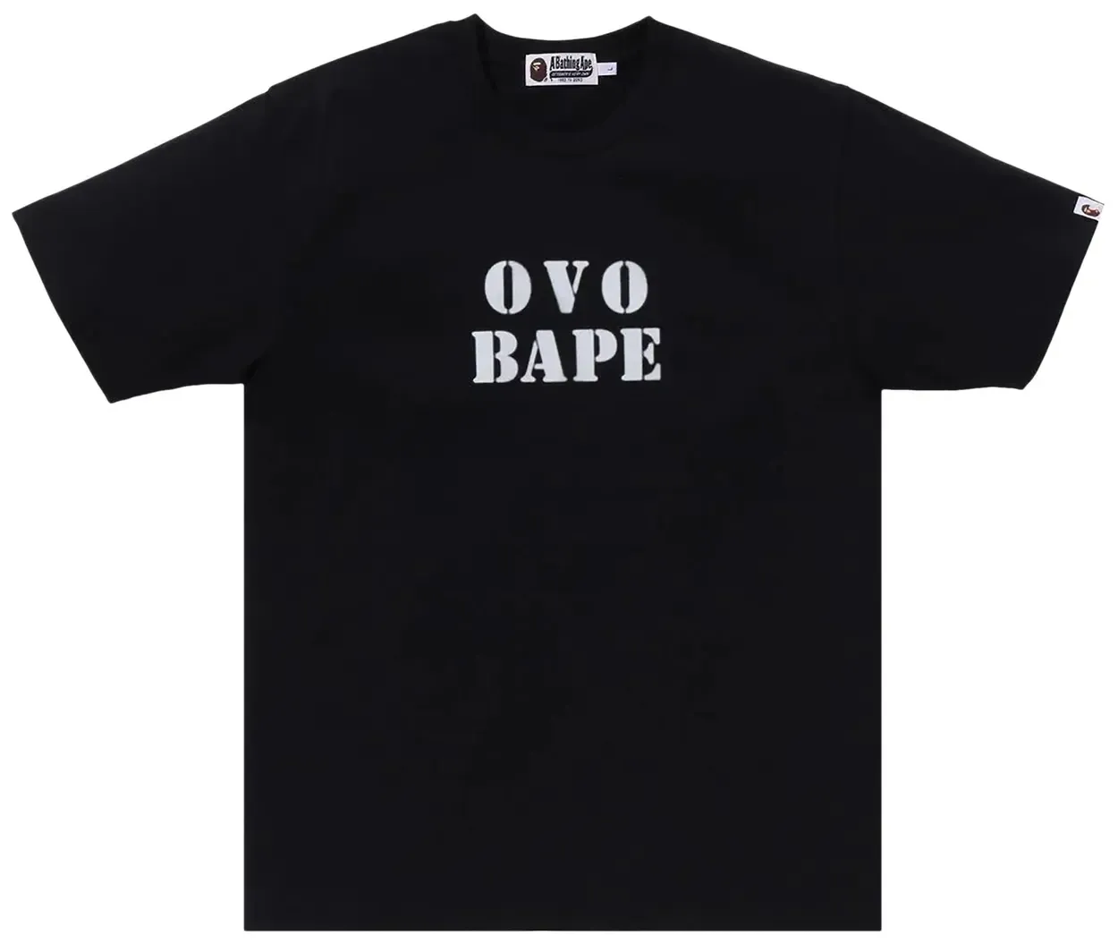 NEW BAPE X OVO STENCIL LOGO TEE