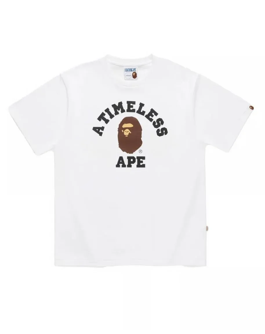 NEW BAPE X JJJJOUND A TIMELESS APE WHITE TEE