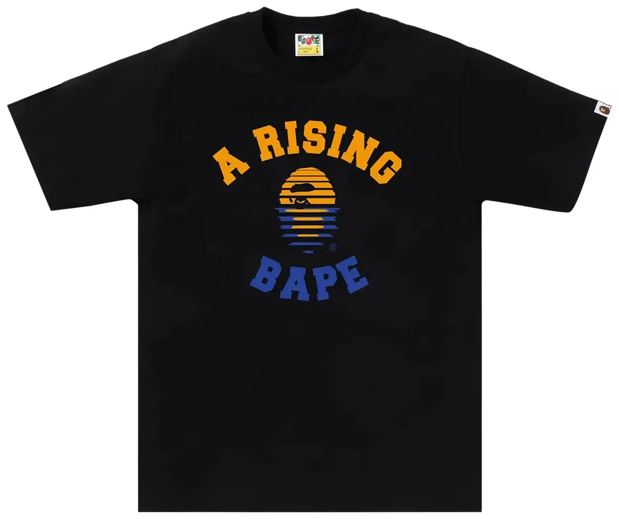 NEW BAPE A RISING APE BLACK TEE