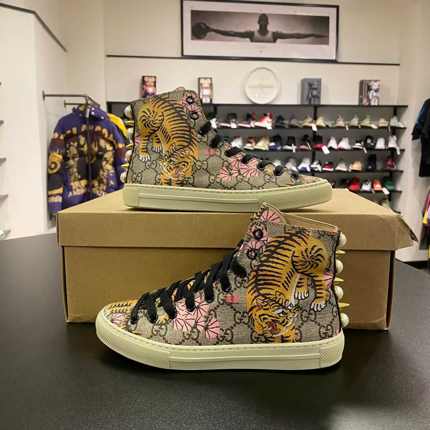 PONB GUCCI HIGH TOP TIGER BLOSSOM SIZE 4.5W