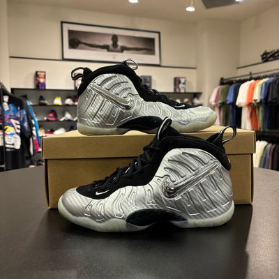 PO NB NIKE AIR FOAMPOSITE PRO SILVER SURFER SIZE 6Y