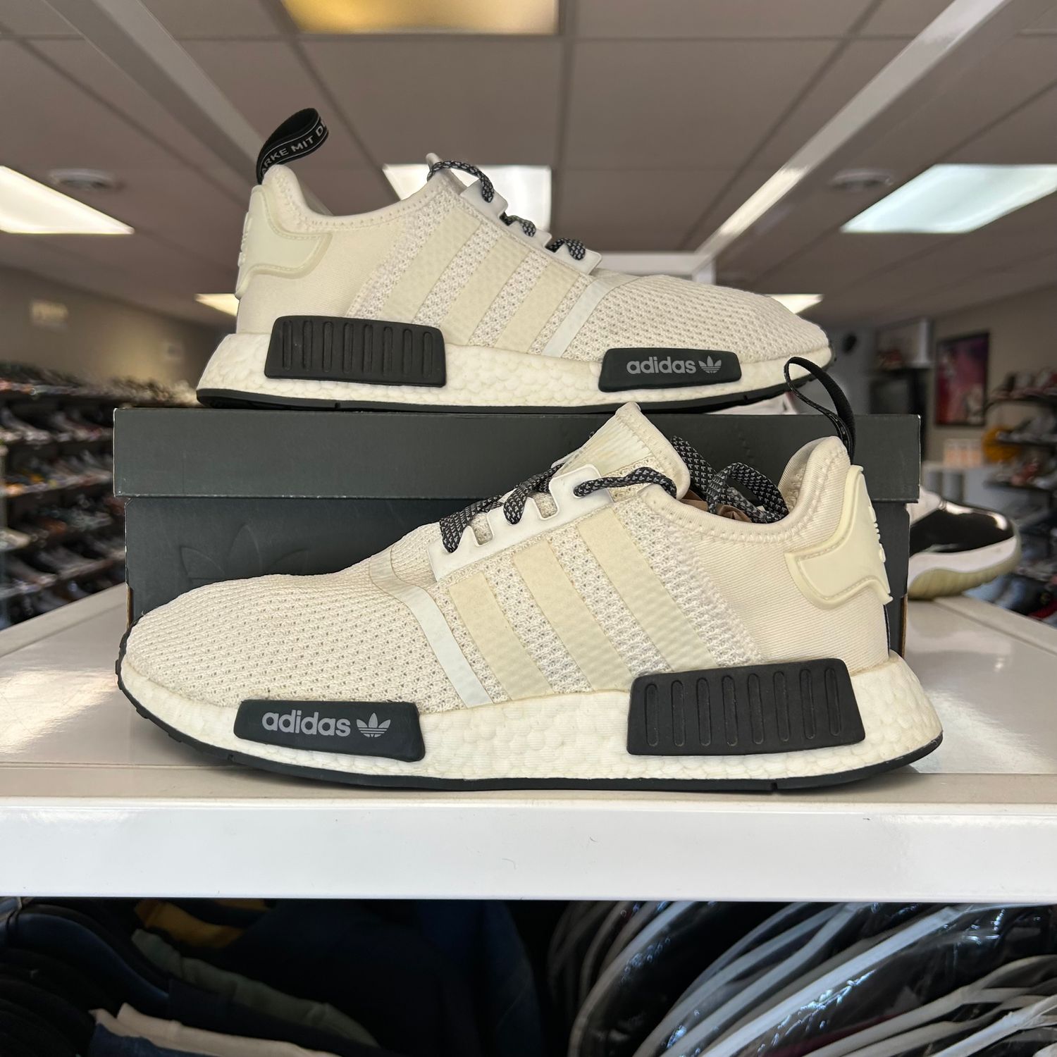 PO ADIDAS NMD WHITE BLACK GREY SIZE 9.5