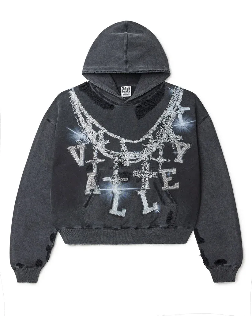 NEW VALE BIG CHAIN HOODIE BLACK