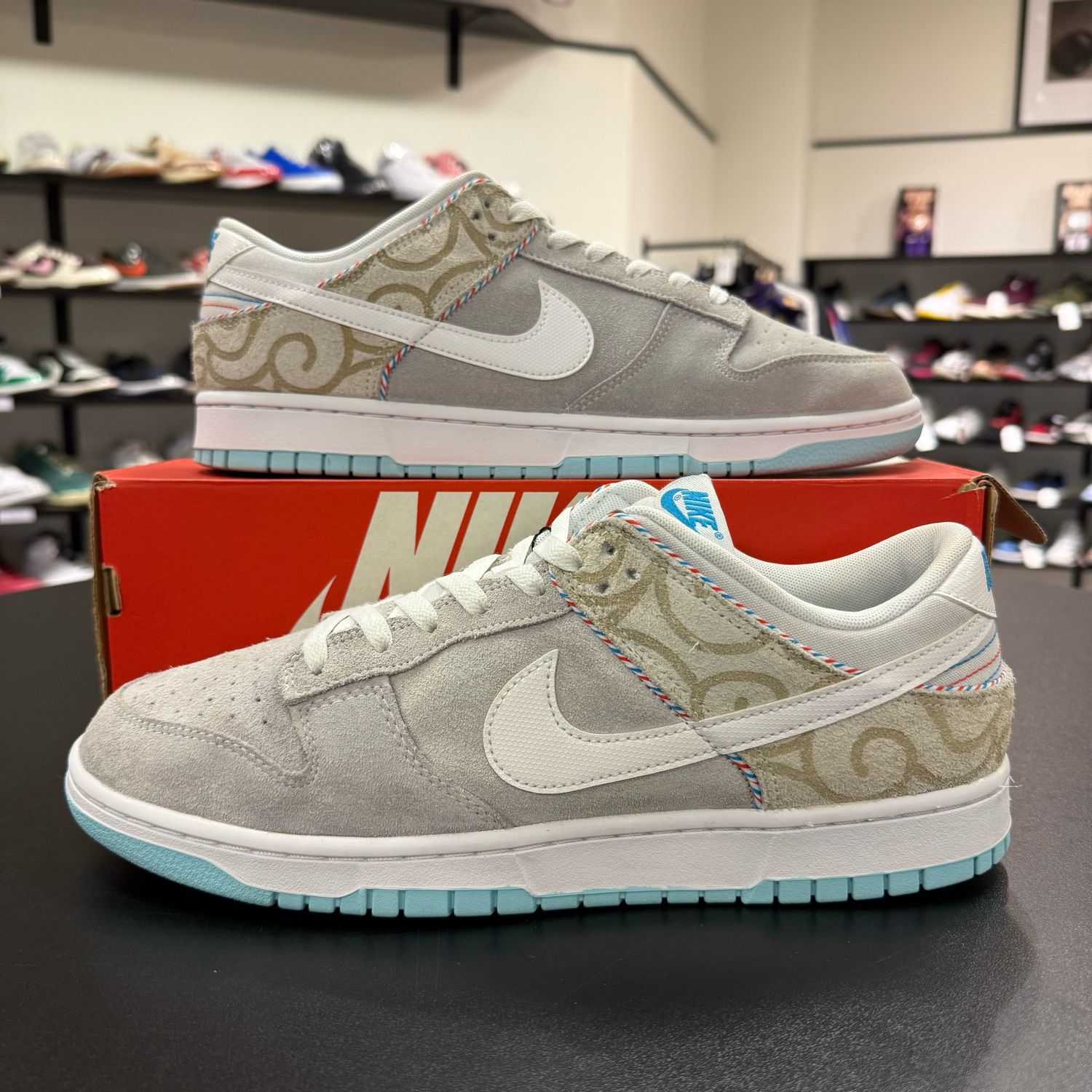 PO NIKE DUNK LOW SE BARBER SHOP GREY SIZE 12