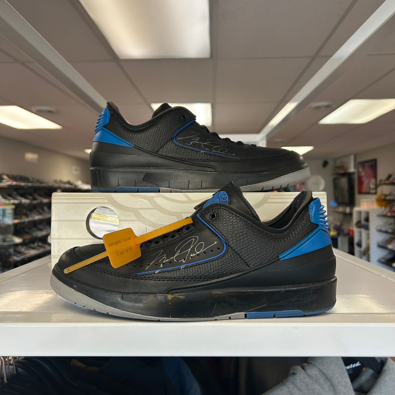 PO2 AIR JORDAN 2 RETRO LOW SP OFF-WHITE BLACK BLUE SIZE 10.5