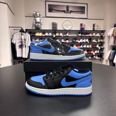 NEW AIR JORDAN 1 LOW BLACK UNIVERSITY BLUE