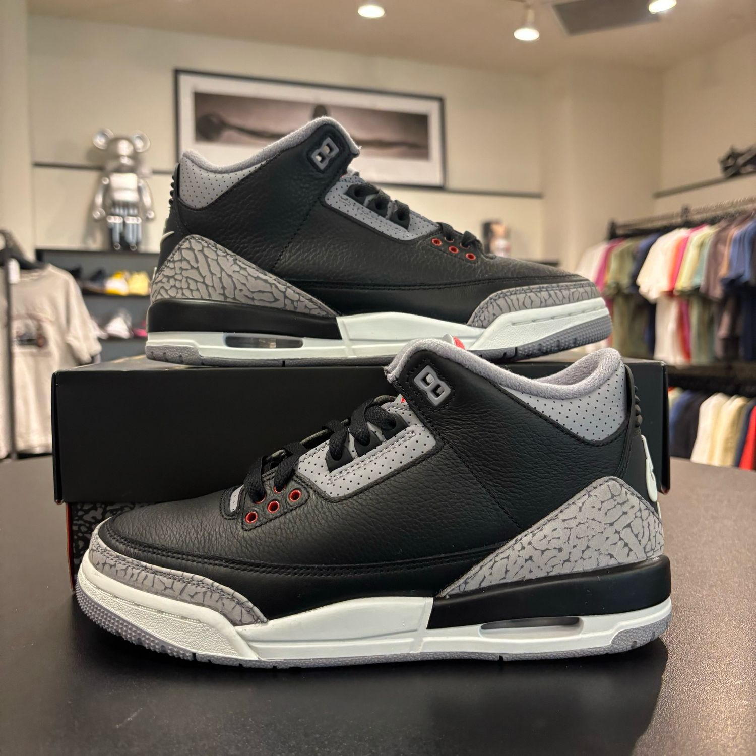 PO2 AIR JORDAN 3 RETRO BLACK CEMENT (2024) (GS) SIZE 7Y