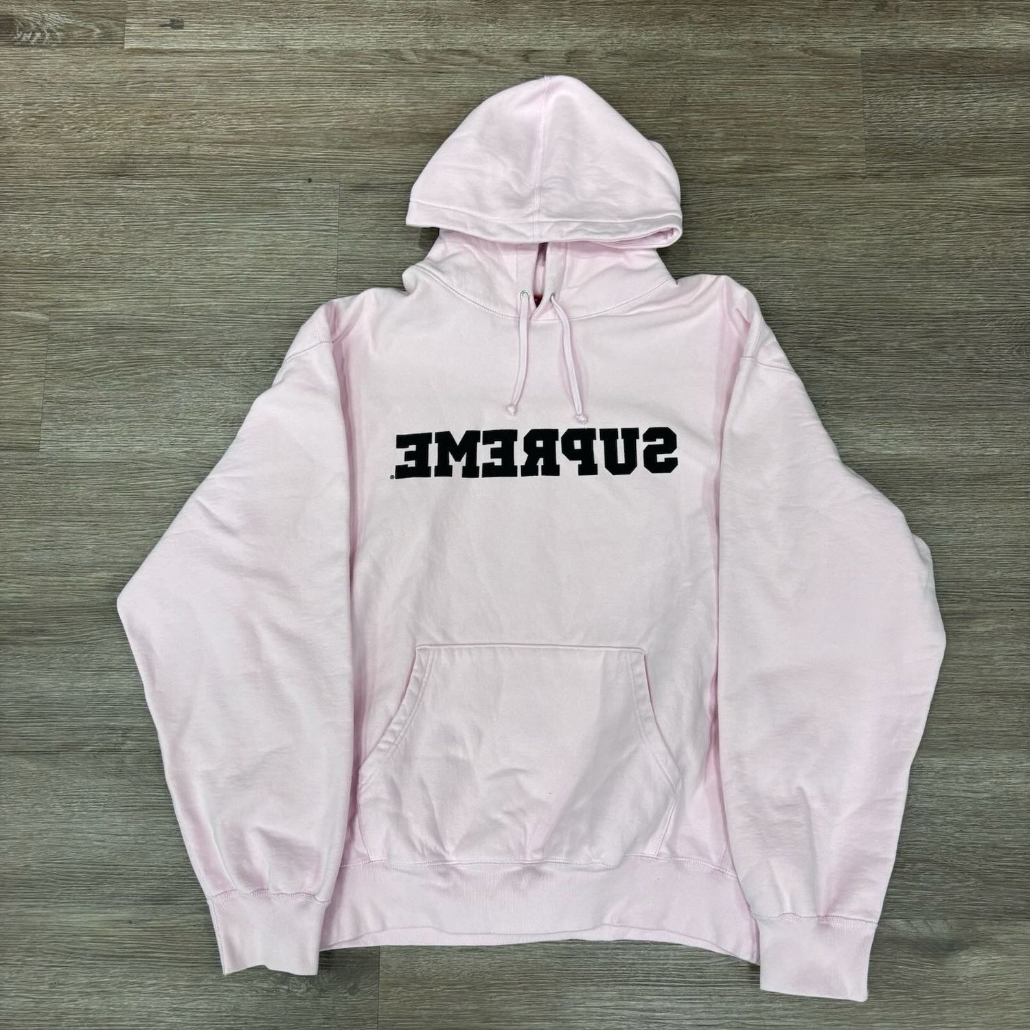 PO SUPREME REVERSE HOODED SWEATSHIRT SS25 PINK SIZE XL