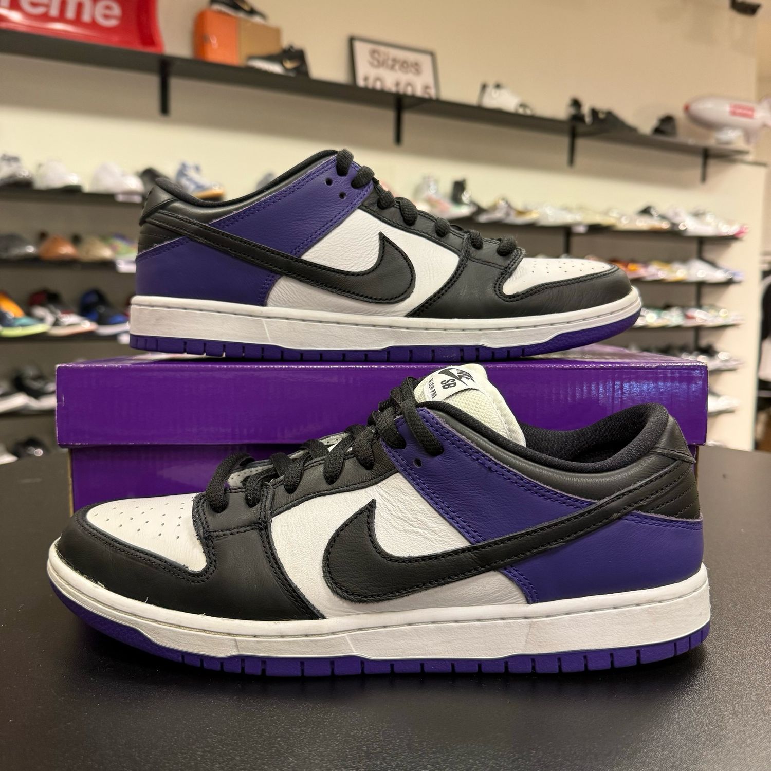 PO NIKE SB DUNK LOW COURT PURPLE SIZE 10.5